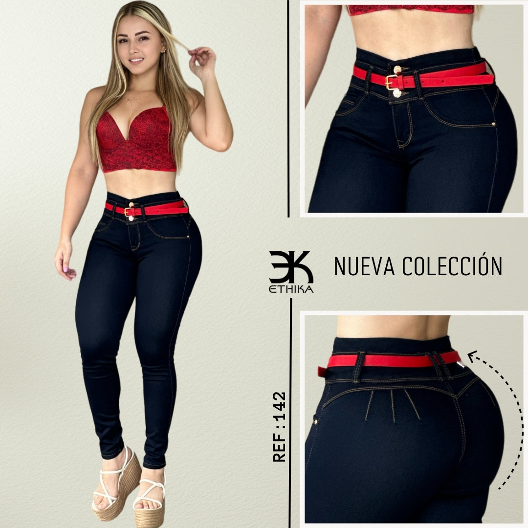 JEANS AZUL OSCURO SIN BOLSILLO RF: 142 – ETHIKA