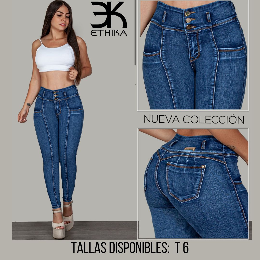 JEANS DE DAMA 3 BOTONES RF:032