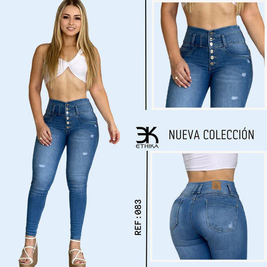 JEANS LEVANTA COLA CONTROL DE ABDOMEN REF:083