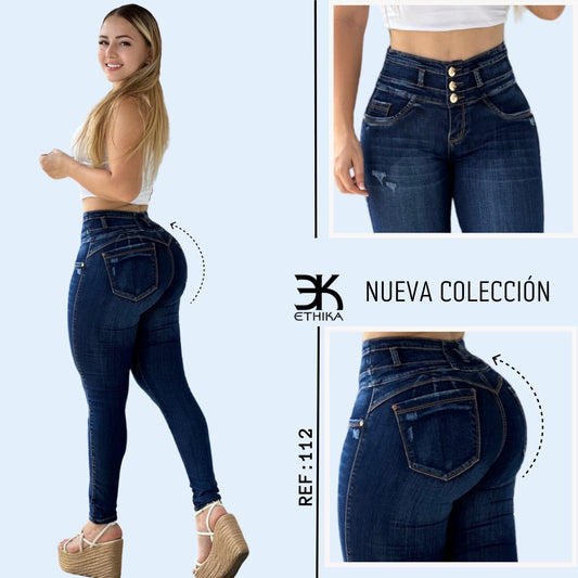 JEANS 3 BOTONES LEVANTA COLA  REF:112