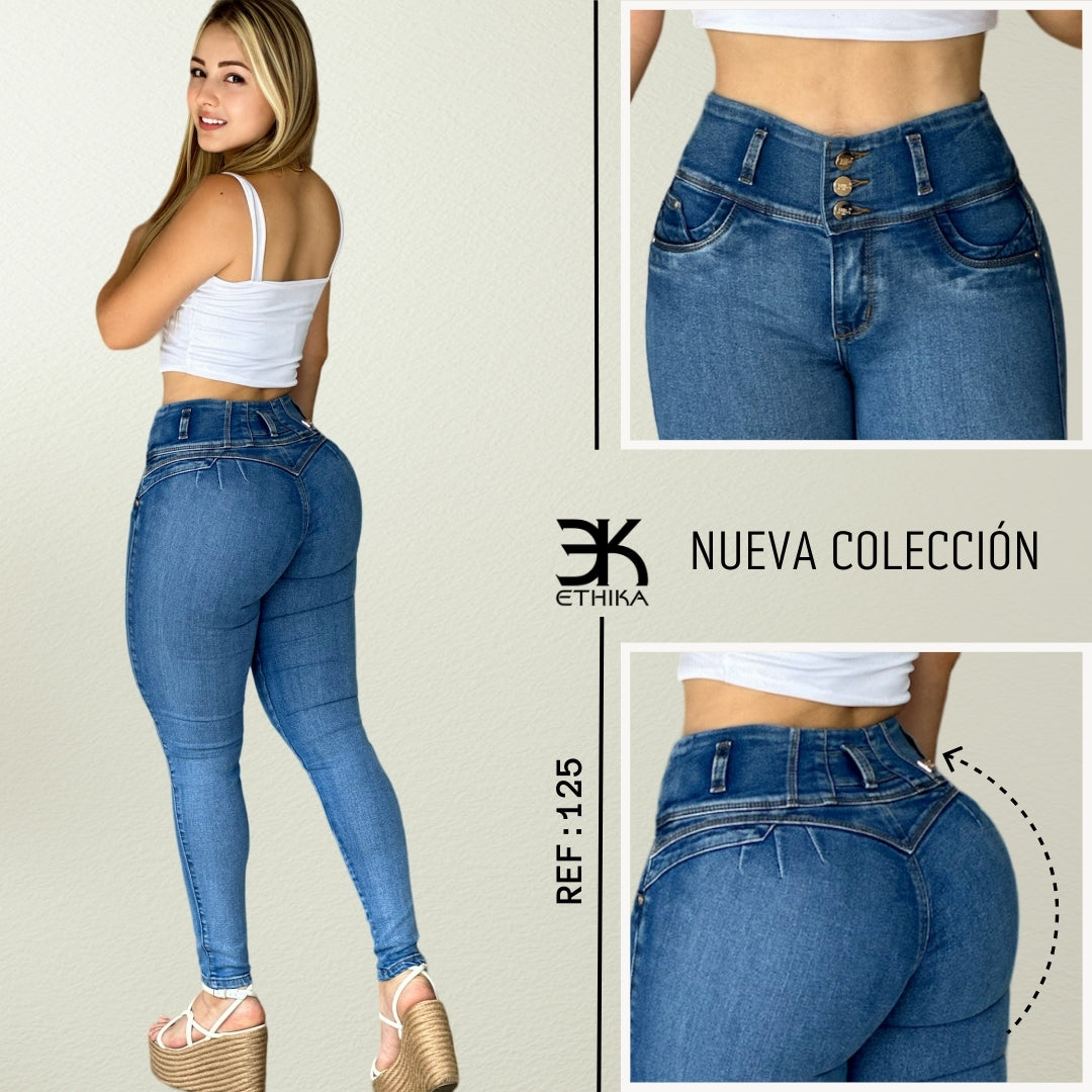 JEANS LEVANTA COLA CONTROL DE ABDOMEN REF:125