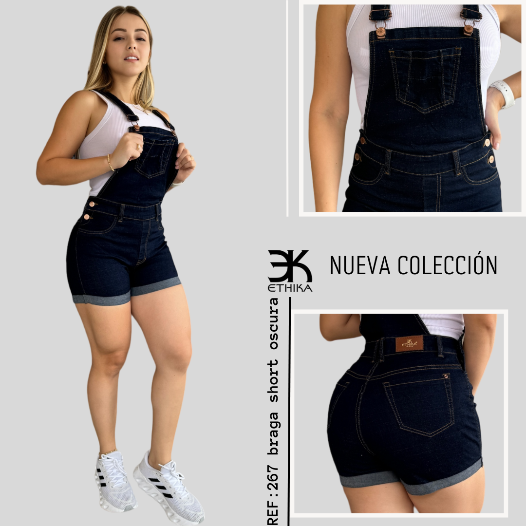 JEANS BRAGA SHORT RF:267 OSCURA