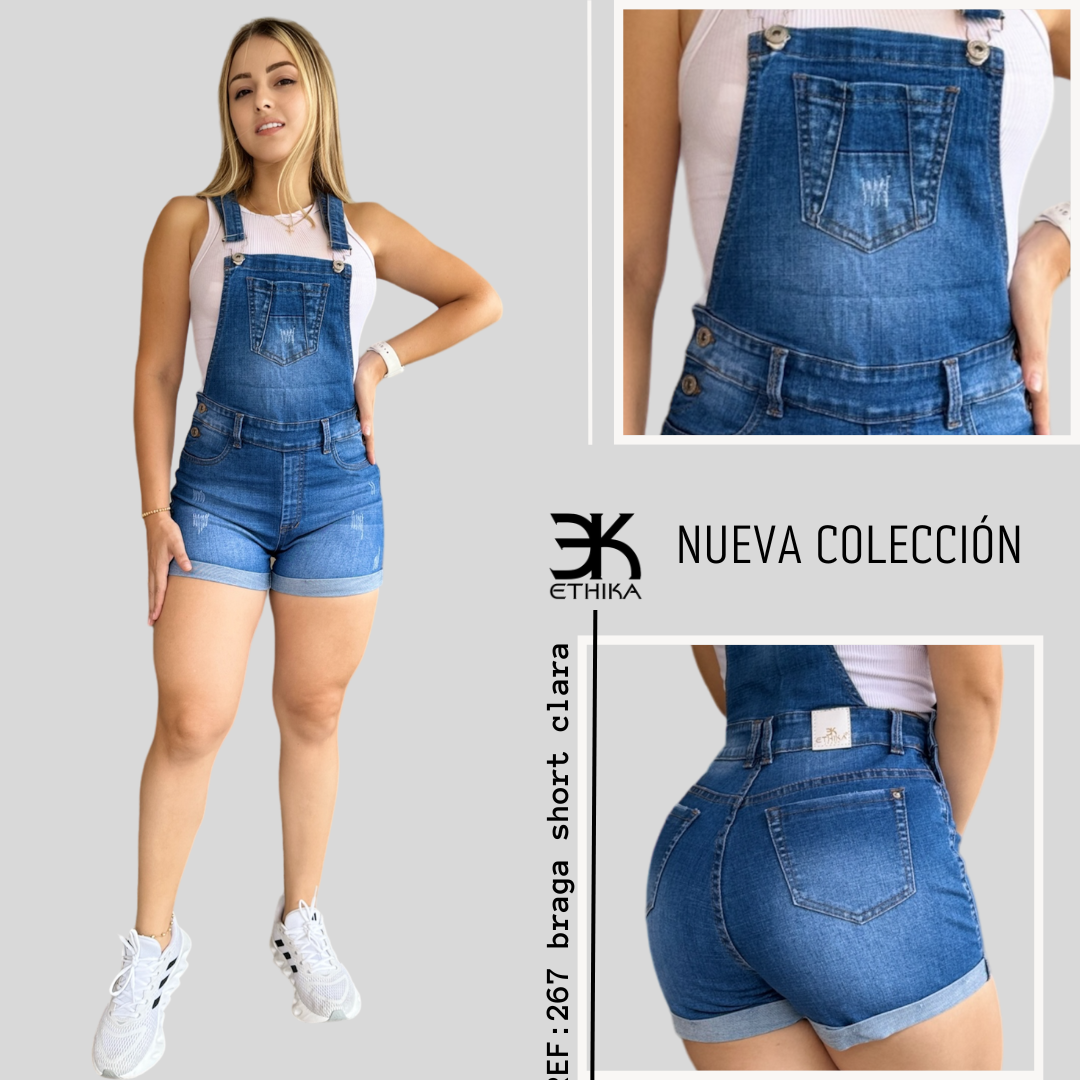 JEANS BRAGA SHORTS DAMA  RF: 267 CLARA