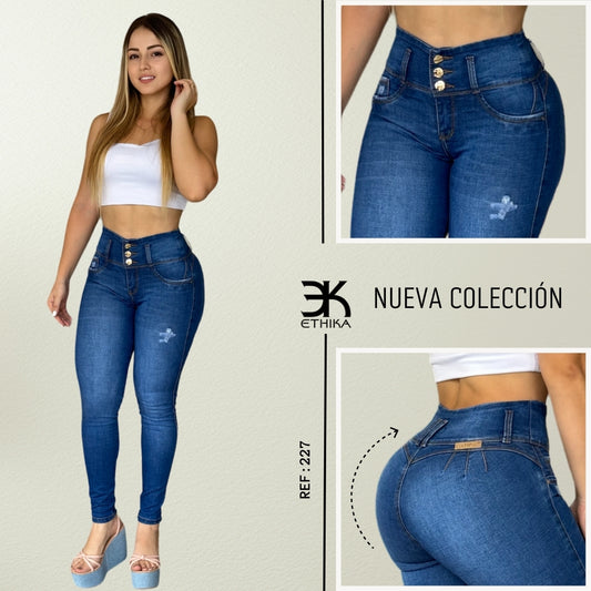 JEANS DE DAMA 3 BOTONES RF:227