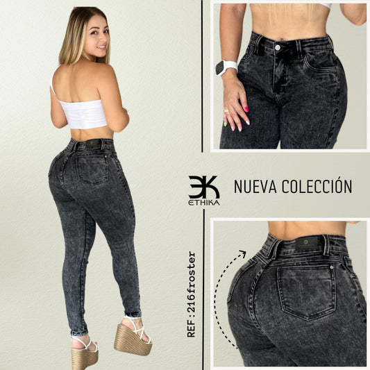 JEANS LEVANTA COLA CONTROL DE ABDOMEN REF:216